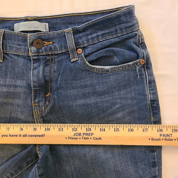 Levi's 515 Boot Cut Mid Rise Jeans Med Wash Back Pocket Detail, Womens Size 4S - Picture 7 of 10